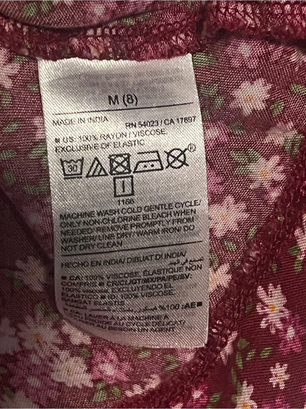 Old Navy Burgundy Floral Smocked romper Size 8